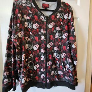 TRIPP 3x Bomber jacket/sweatshirt black red skulls